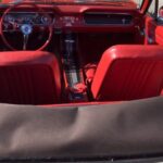 Interior View of a Ford Mustang Cabriolet classic car in Munich