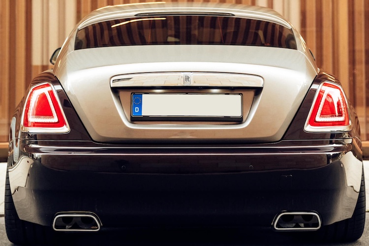 Back View of a Rolls Royce Wraith in Frankfurt