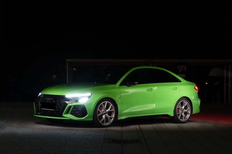 Side View of an Audi RS3 in Nuremberg