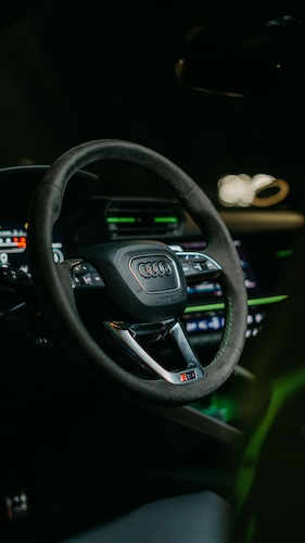 Interior View of an Audi RS3 in Nuremberg