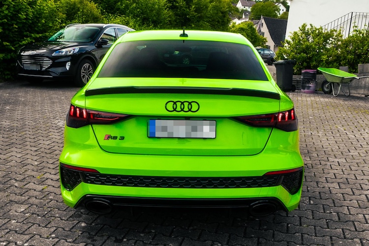 Back View of an Audi RS3 sedan in Ulm