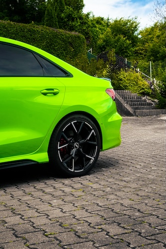 Side View of an Audi RS3 sedan in Ulm