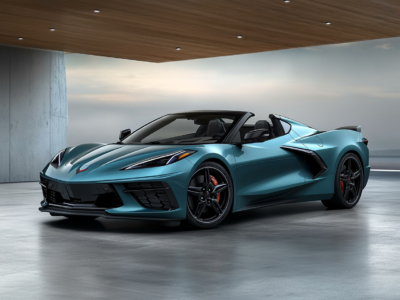 2025 Corvette Stingray with beautiful color parking in a Villa