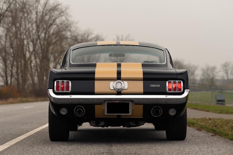 Backview from Ford Mustang Fastback Classic Car in Hamburg