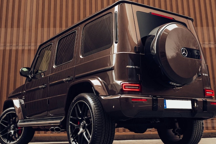 Backview from Mercedes G63 AMG in Frankfurt