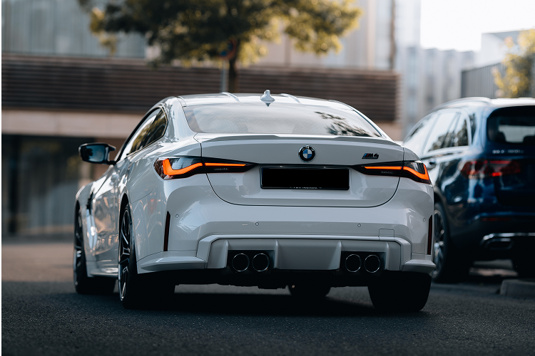 Backview from BMW M4 Competition in Wiesbaden