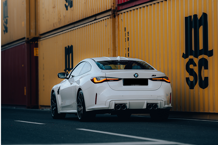 Backview from BMW M4 Competition in Wiesbaden