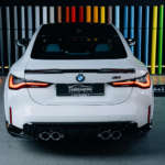 Back view BMW M4 Competition in Wiesbaden