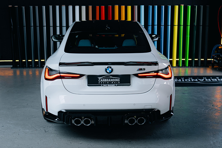 Back view BMW M4 Competition in Wiesbaden