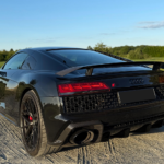 Back vjew Audi R8 V10 Performance Coupé in Frankfurt
