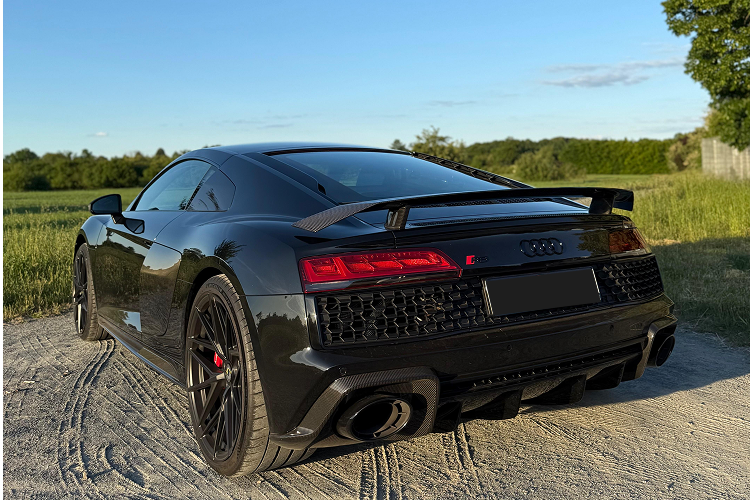 Back vjew Audi R8 V10 Performance Coupé in Frankfurt