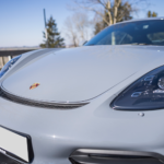 Engine hood Porsche Cayman GT4 on Lake Constance