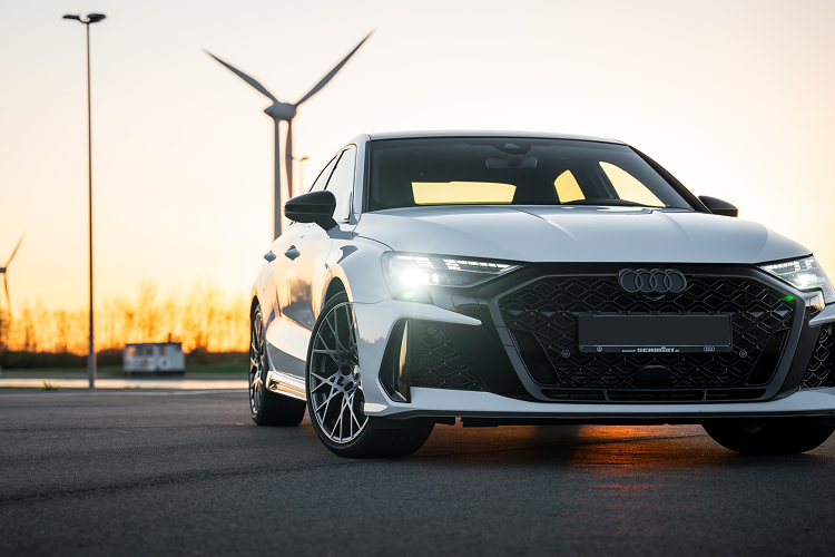 Front view Audi RS3 Limousine in Hamburg
