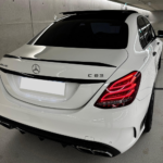 Right back view Mercedes C63 AMG in Düsseldorf