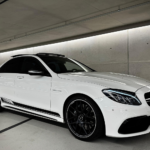 Side view Mercedes C63 AMG in Düsseldorf