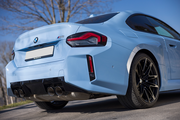 Back view BMW M2 Coupe in Immenstaad on Lake Constance