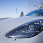 Light Porsche Cayman GT4 on Lake Constance