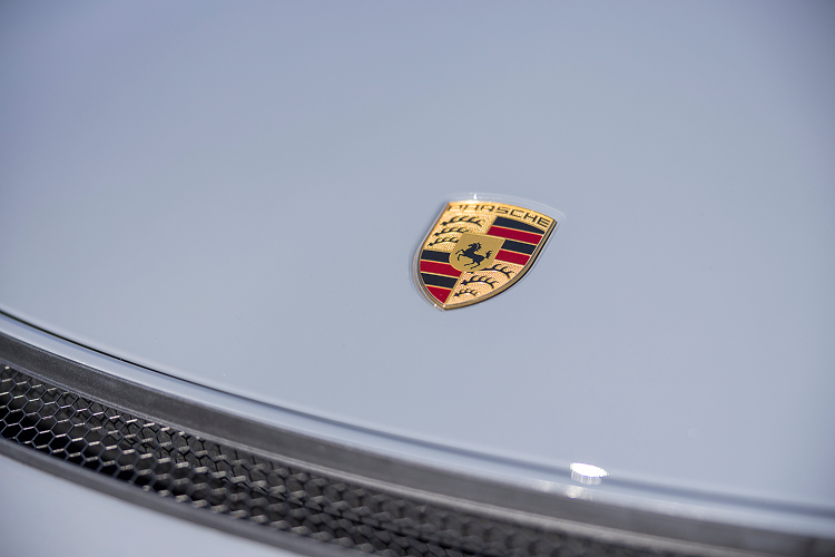 Porsche Logo Porsche Cayman GT4 on Lake Constance