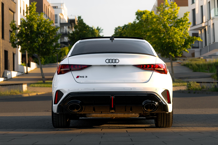 Back view Audi RS3 Sedan in Leipzig