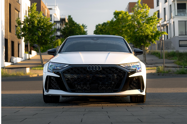 Front view Audi RS3 Sedan in Leipzig