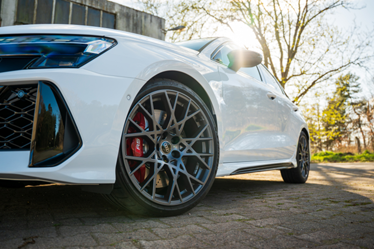 Side view Audi RS3 Limousine in Hamburg
