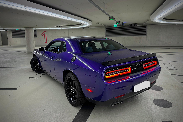 Back view Dodge Challenger in Düsseldorf