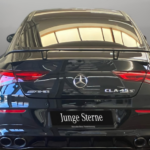 Back view Mercedes-AMG CLA Coupé in Stuttgart