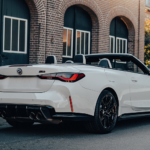 Back view BMW M4 Competition Convertible in the Harz
