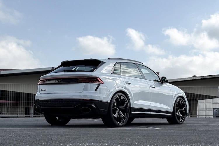 Back view Audi RSQ8 in the Allgäu