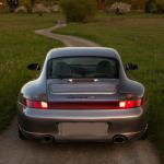 Back view Porsche 911 Carrera 4S in Stuttgart