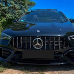 Front view Mercedes-AMG CLA 45 S Coupé in Stuttgart