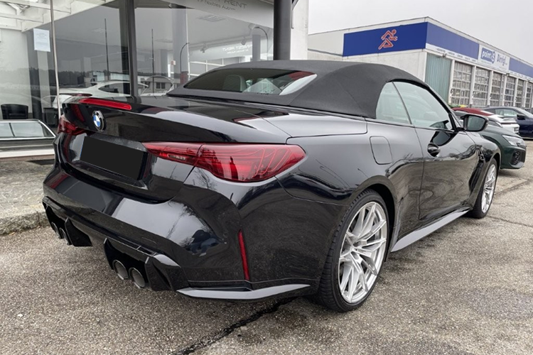 Back view BMW M4 Competition Convertible near Munich