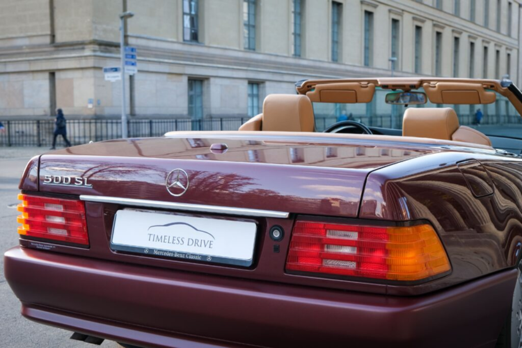 Back view Mercedes SL 500 in Berlin
