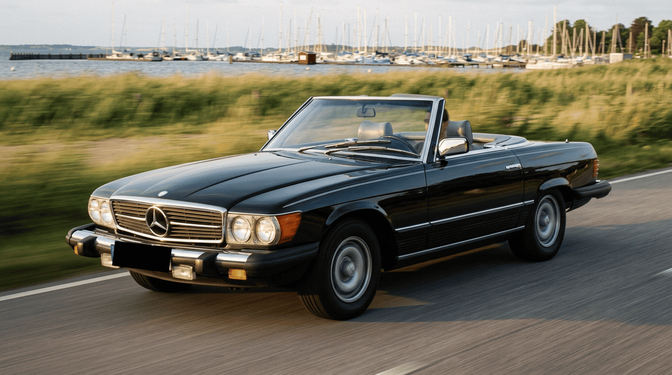 Rent a Mercedes 450SL in Flensburg Hero