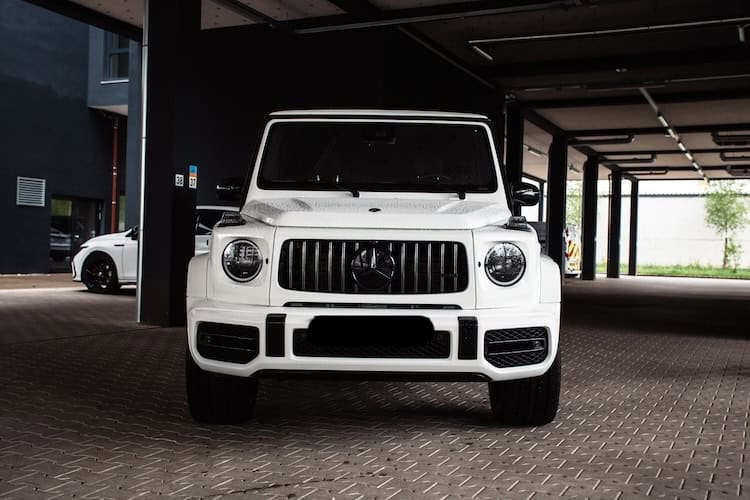 front view from Mercedes G63 AMG in Munich