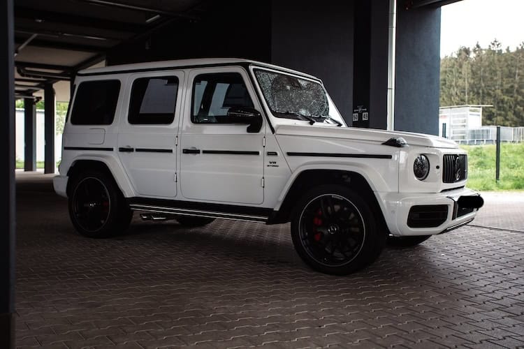 site view from Mercedes G63 AMG in Munich