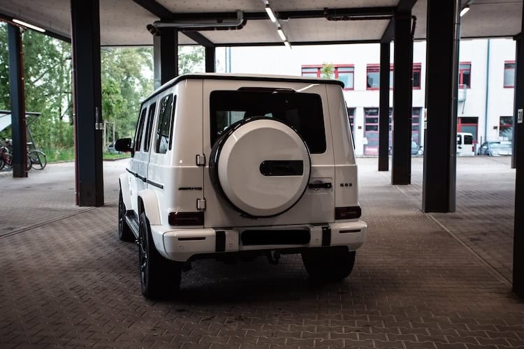 back site from Mercedes G63 AMG in Munich