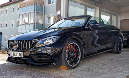 Rent a Mercedes C63S AMG Convertible in Stuttgart