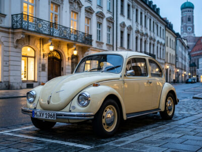 Rent a VW Käfer Limousine Oldtimer in Munich Hero
