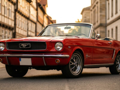 Rent a Ford Mustang Convertible Classic Car in Goettingen Hero