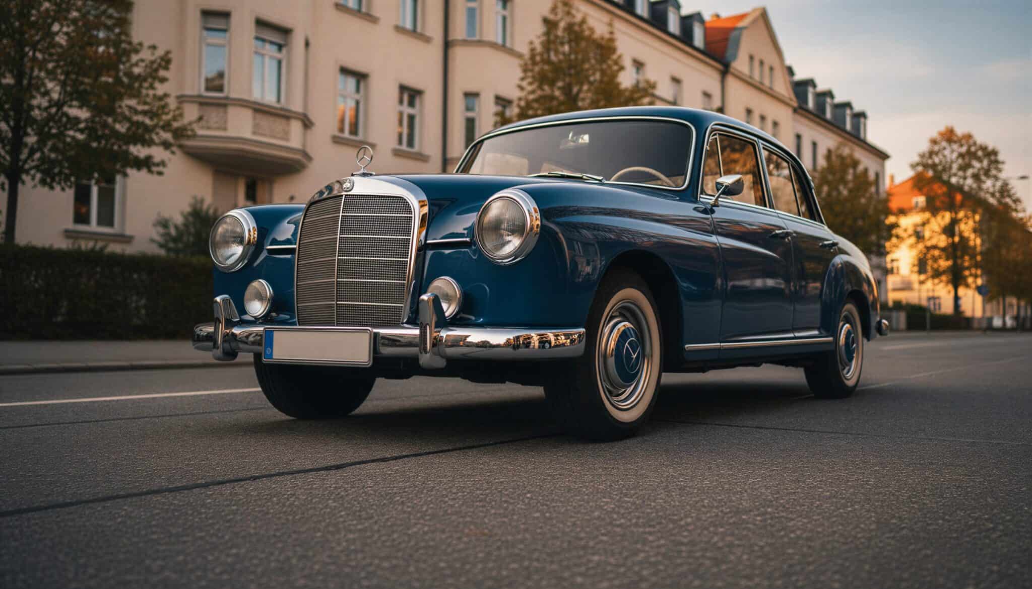 Rent a Mercedes-Benz 180 Ponton classic car in Munich Hero