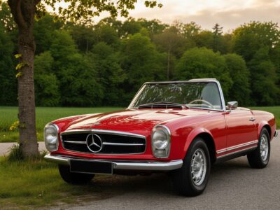 Rent a Mercedes-Benz 230 SL classic car in Munich hero