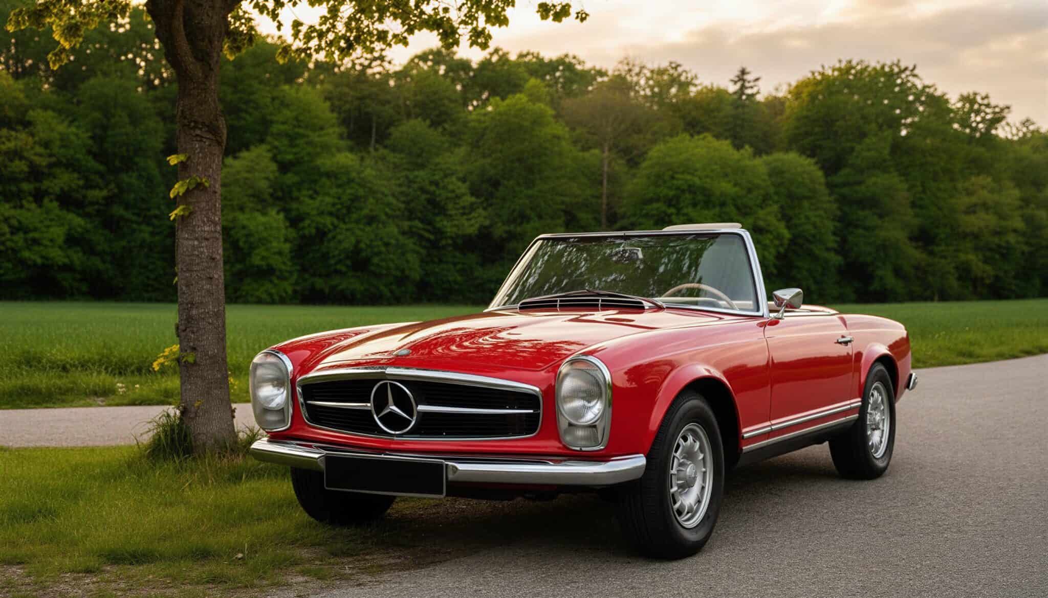 Rent a Mercedes-Benz 230 SL classic car in Munich hero