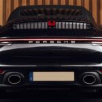 back site view from Porsche 911 Convertible in Frankfurt