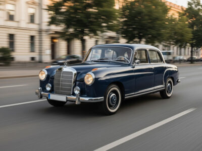 Rent a Mercedes-Benz 220 S Ponton classic car in Munich Hero