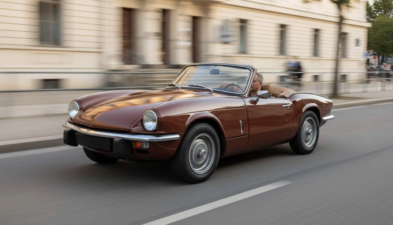 Rent Triumph Spitfire classic car in Munich Hero