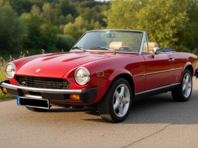Rent Fiat 124 Sport Spider classic car in Munich Hero