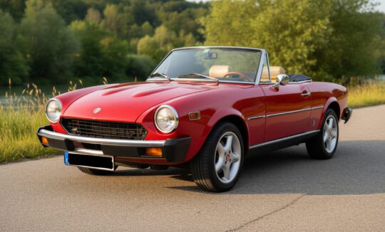Rent Fiat 124 Sport Spider classic car in Munich Hero