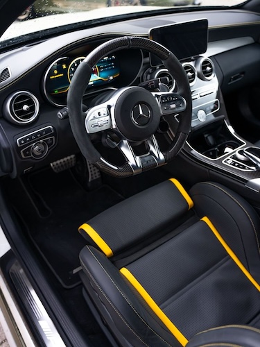Interior from Mercedes C63s AMG Convertible in Hamburg