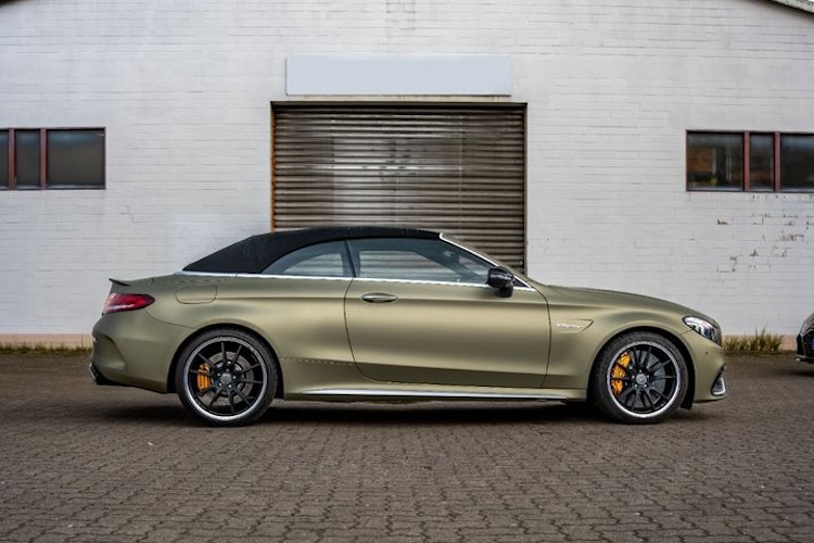 site view from Mercedes C63s AMG Convertible in Hamburg